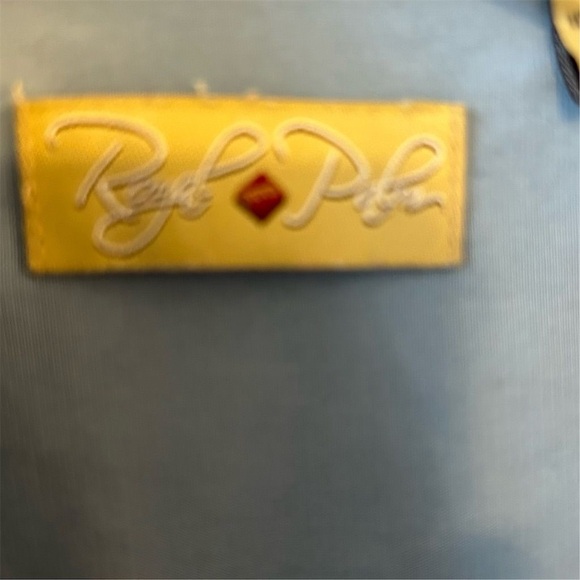 Royal Palm Men's Striped Blue Short Sleeve Button-Up Shirt Size L - Picture 5 of 7